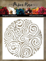 Flourish Circle 1 6x6" Stencil 19301 - Paper Rose Studio