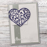 Flourish Heart Metal Cutting Die 19471 - Paper Rose Studio