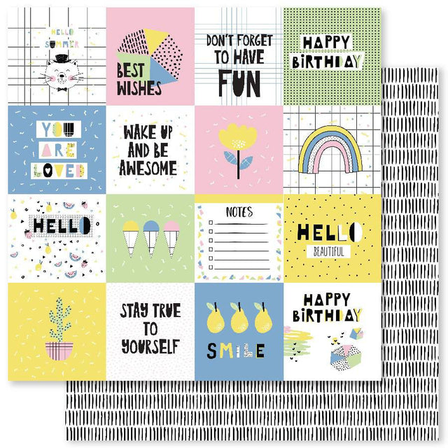 Fun Vibes A 12x12 Paper (12pc Bulk Pack) 28438 - Paper Rose Studio