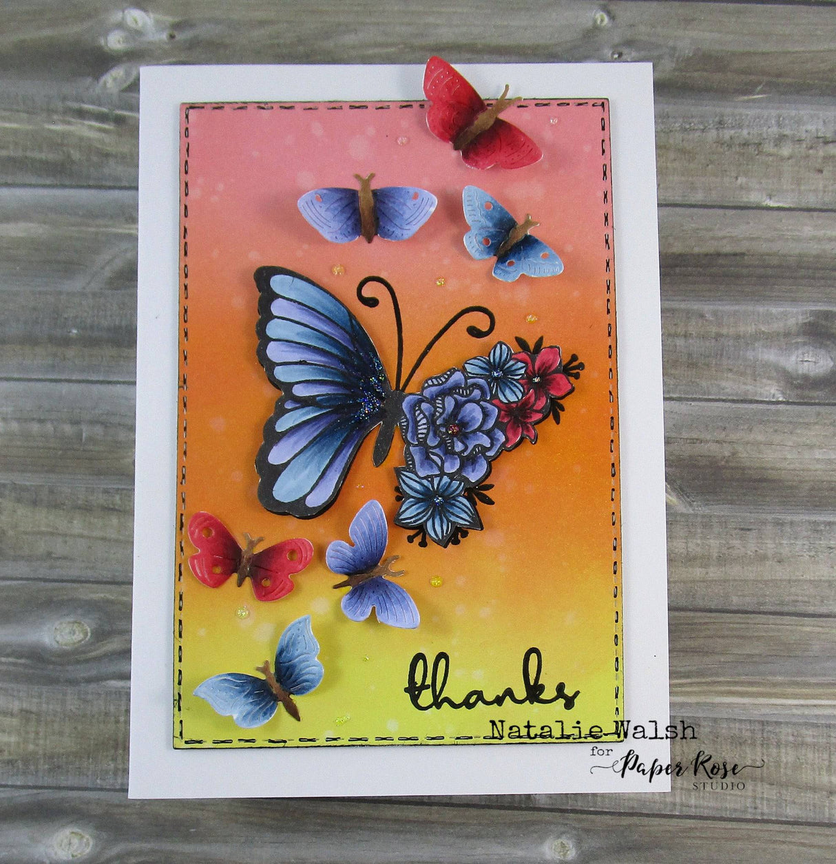 Georgia Floral Butterfly Stamp Set 24649 - Paper Rose Studio