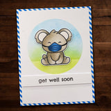 Get Well Soon Koala 3x4" Clear Stamp Set 23101 - Paper Rose Studio