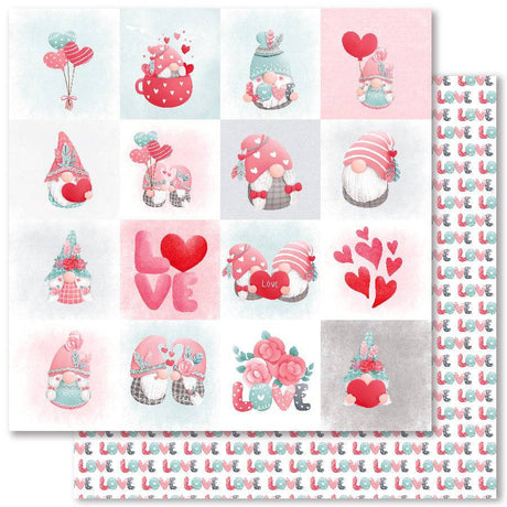 Gnomie Hugs D 12x12 Paper (12pc Bulk Pack) 29083 - Paper Rose Studio