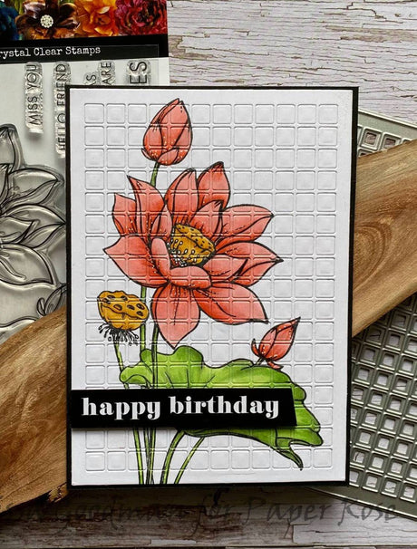 Graph Paper Rectangle Metal Cutting Die 19601 - Paper Rose Studio