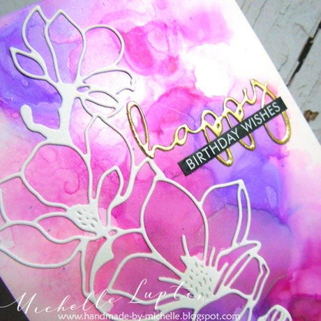 Happy Birthday Fine Script Layered Metal Cutting Die 20904 - Paper Rose Studio