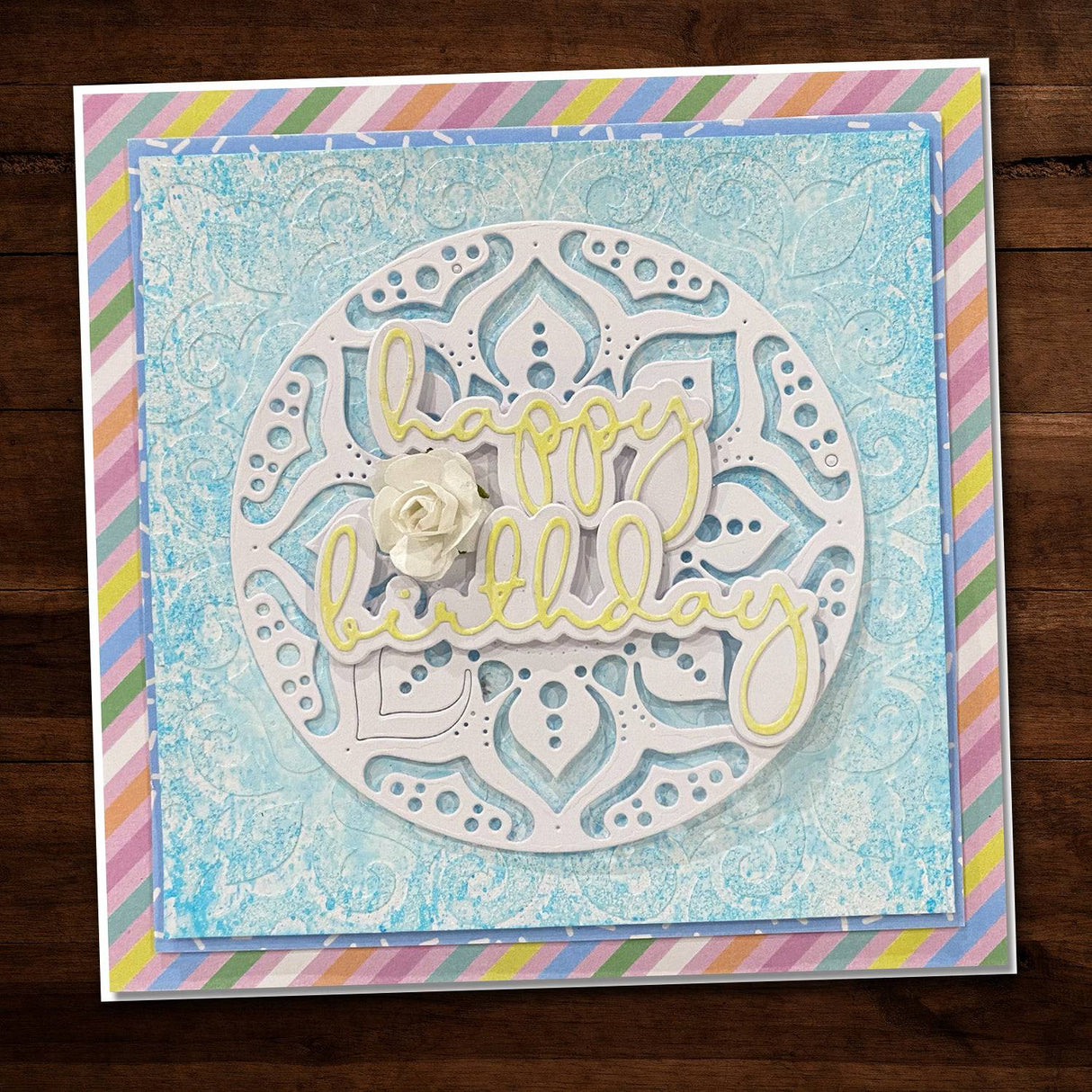 Happy Birthday Fine Script Layered Metal Cutting Die 20904 - Paper Rose Studio