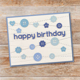 Happy Birthday Stitched Metal Die Set 18442 - Paper Rose Studio