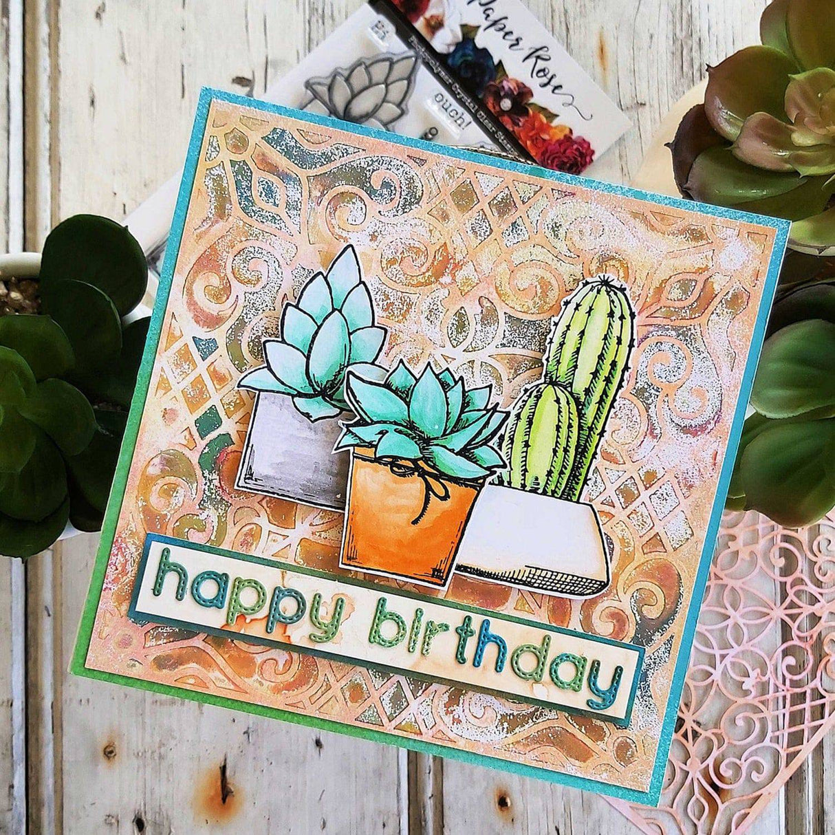 Happy Birthday Stitched Metal Die Set 18442 - Paper Rose Studio