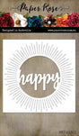 Happy Circle with Rays Detail Metal Cutting Die 21321 - Paper Rose Studio