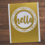 Hello Circle Word Metal Cutting Die 21324 - Paper Rose Studio