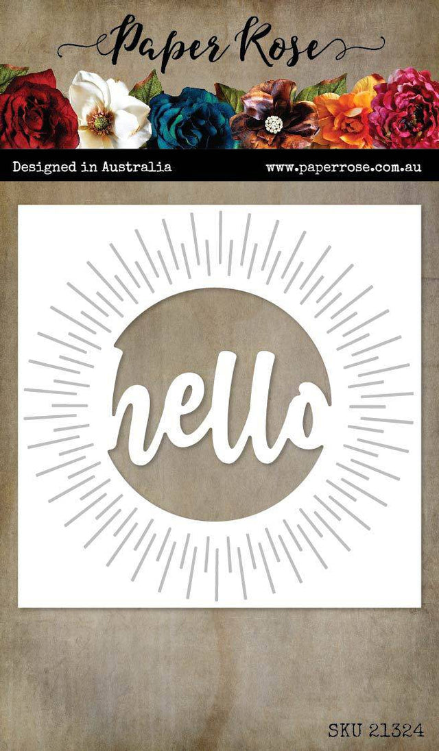 Hello Circle Word Metal Cutting Die 21324 - Paper Rose Studio