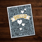 Hello Layered Banner Metal Cutting Die 25918 - Paper Rose Studio