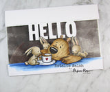 Hello Peek-a-Boo Metal Cutting Die 16835 - Paper Rose Studio