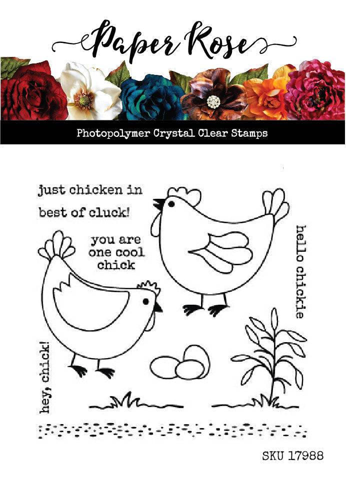 Hey Chick 4 x 4" Clear Stamp Set 17988 - Paper Rose Studio