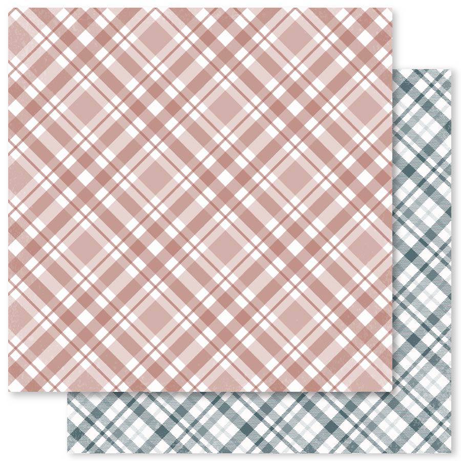 Home for Christmas Plaids D 12x12 Paper (12pc Bulk Pack) 26785 - Paper Rose Studio