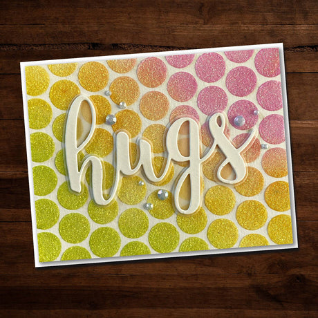 Hugs Large Layered Word Metal Die Set 18045 - Paper Rose Studio