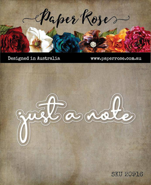 Just a Note Fine Script Layered Metal Cutting Die 20916 - Paper Rose Studio