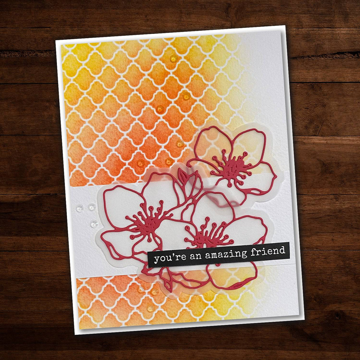 Large Lattice 6x6" Stencil 19226 - Paper Rose Studio