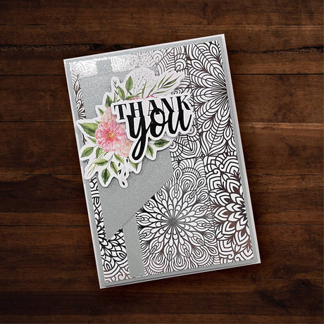 Mandala Card Fronts - Silver Foil 6x6 Paper Collection 29314 - Paper Rose Studio