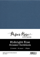 Midnight Blue Shimmer Cardstock A5 10pc 29512 - Paper Rose Studio