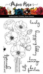 Modern Poppies Clear Stamp Set 20580 - Paper Rose Studio