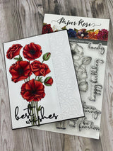 Modern Poppies Clear Stamp Set 20580 - Paper Rose Studio