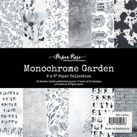 Monochrome Garden 6x6 Paper Collection 24754 - Paper Rose Studio