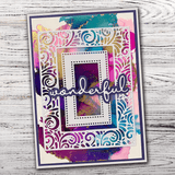 Ornate Swirl Rectangle Frame Metal Cutting Die 20129 - Paper Rose Studio