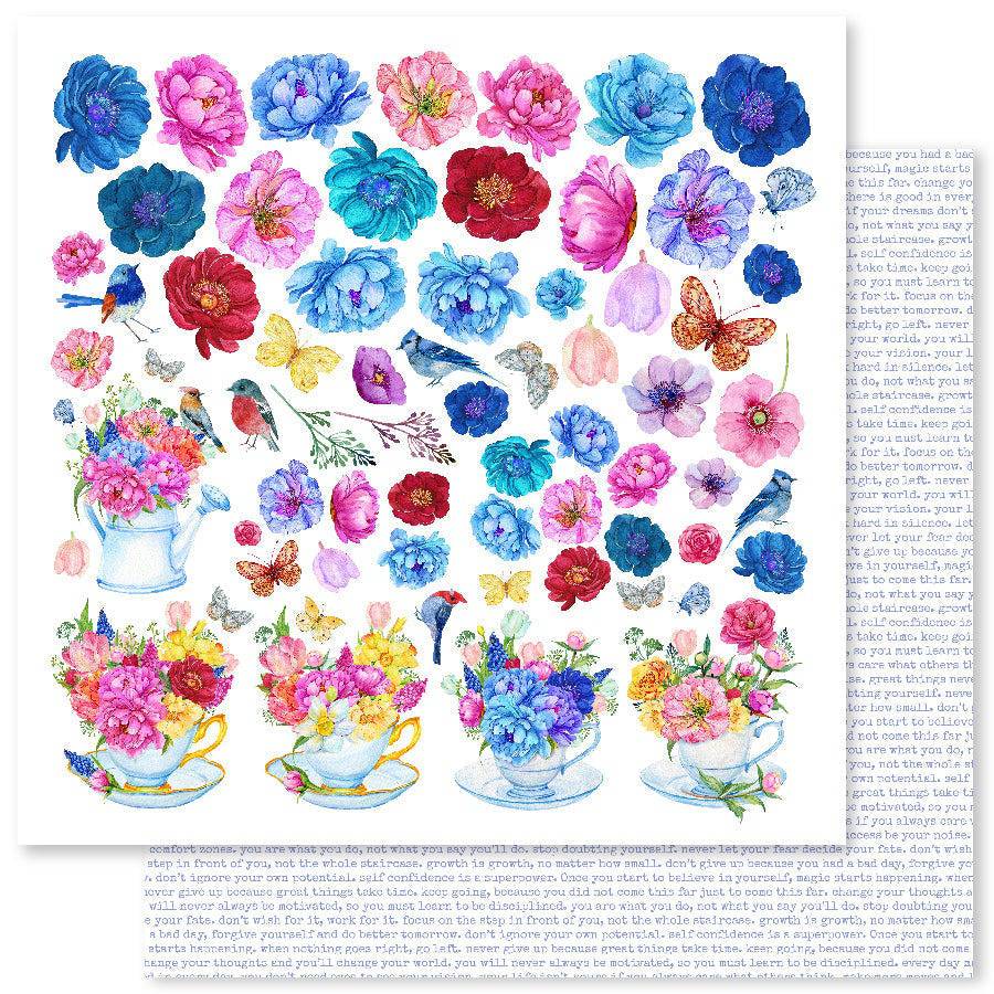 Peony Garden D 12x12 Paper (12pc Bulk Pack) 23284 - Paper Rose Studio