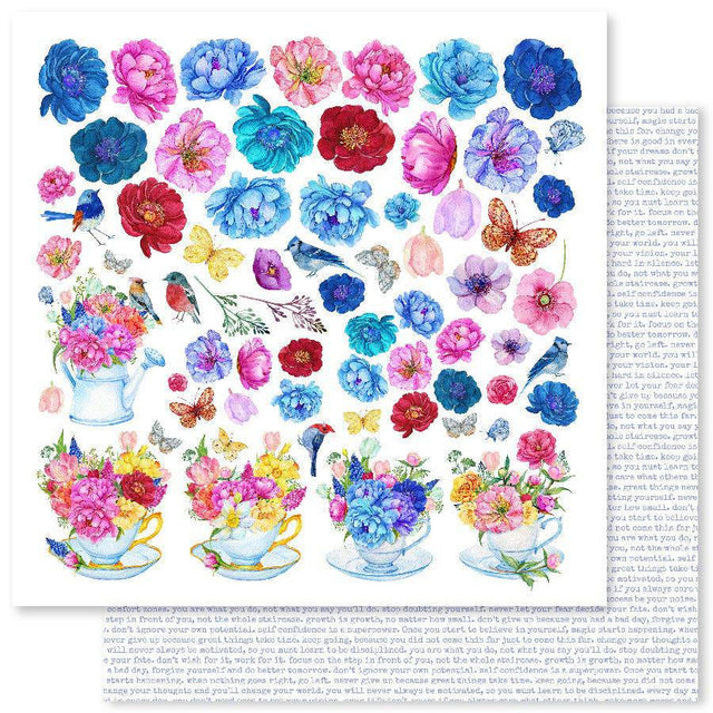 Peony Garden D 12x12 Paper (12pc Bulk Pack) 23284 - Paper Rose Studio