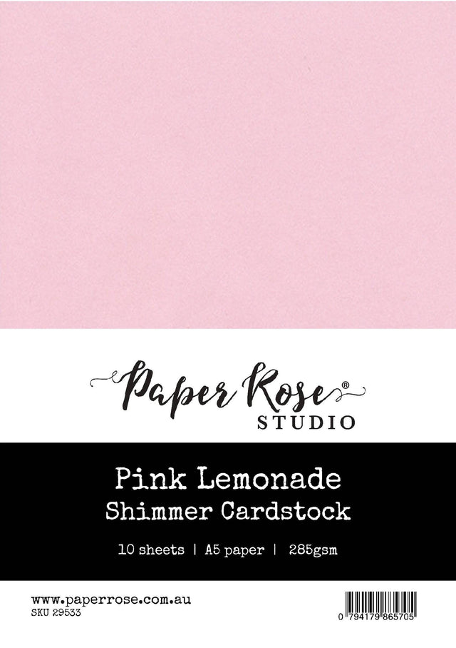 Pink Lemonade Shimmer Cardstock A5 10pc 29533 - Paper Rose Studio