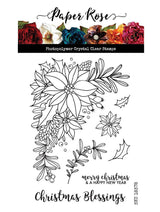 Poinsettia Corner 4x6" Clear Stamp Set 18378 - Paper Rose Studio