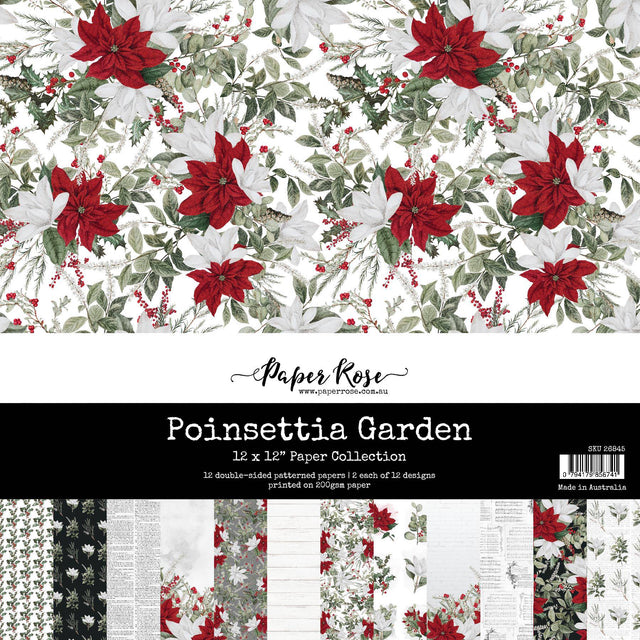 Poinsettia Garden 12x12 Paper Collection 26845 - Paper Rose Studio