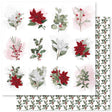 Poinsettia Garden C 12x12 Paper (12pc Bulk Pack) 26854 - Paper Rose Studio