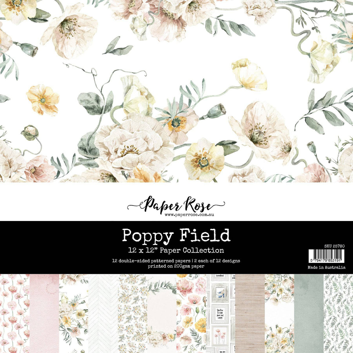 Poppy Field 12x12 Paper Collection 25780 - Paper Rose Studio