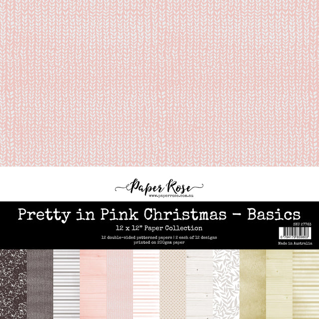 Pretty in Pink Christmas Basics 12x12 Paper Collection 27763 - Paper Rose Studio