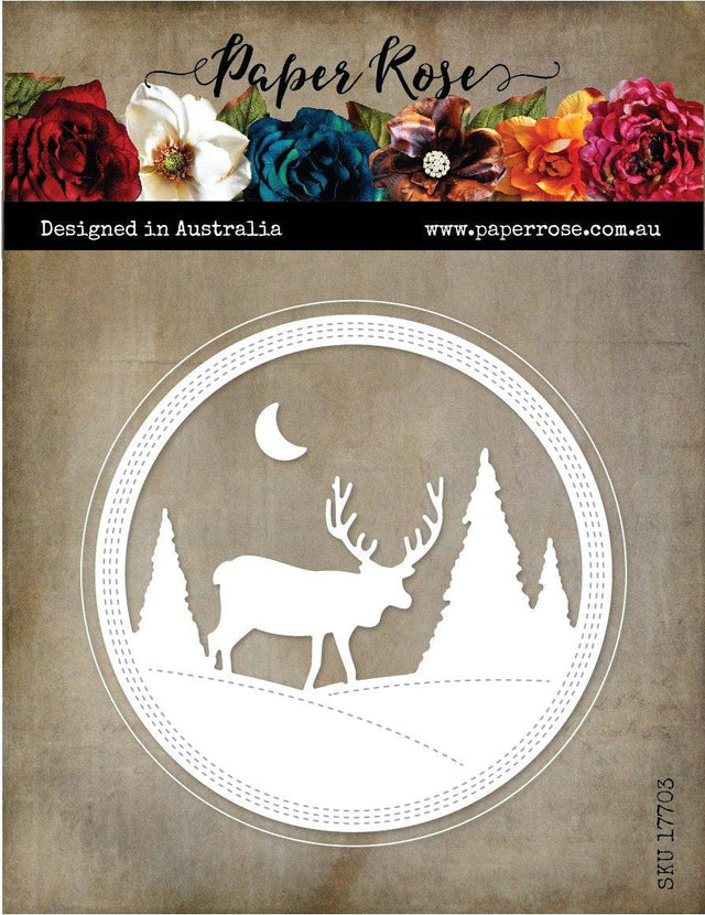 Reindeer Scene Frame Metal Cutting Die 17703 - Paper Rose Studio