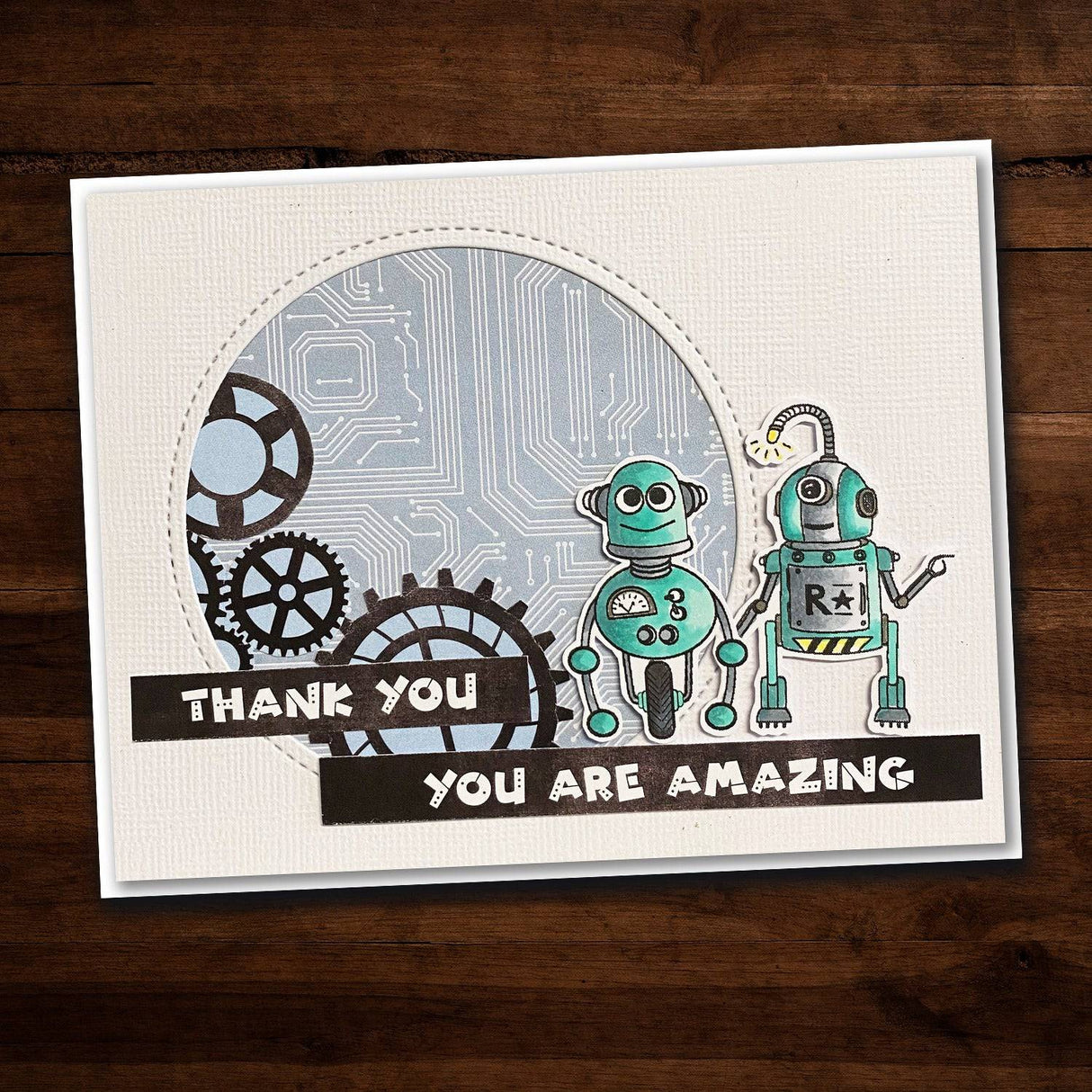 Robot Friends 4x6" Clear Stamp Set 19090 - Paper Rose Studio