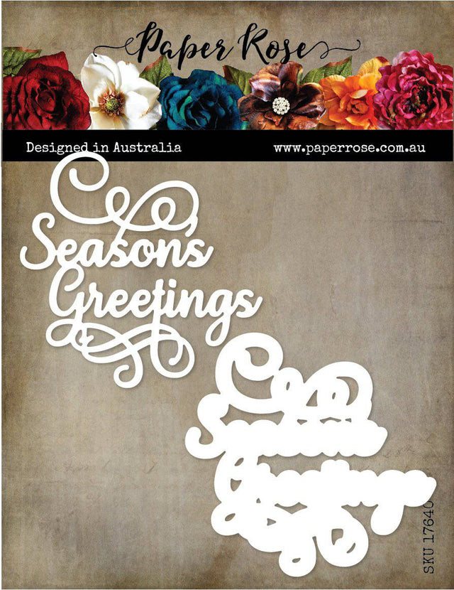 Season's Greetings Metal Cutting Die 17640 - Paper Rose Studio