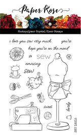 Sew Lovely 4x6" STAMP & DIE BUNDLE 18315 18316 DISCONTINUED - Paper Rose Studio