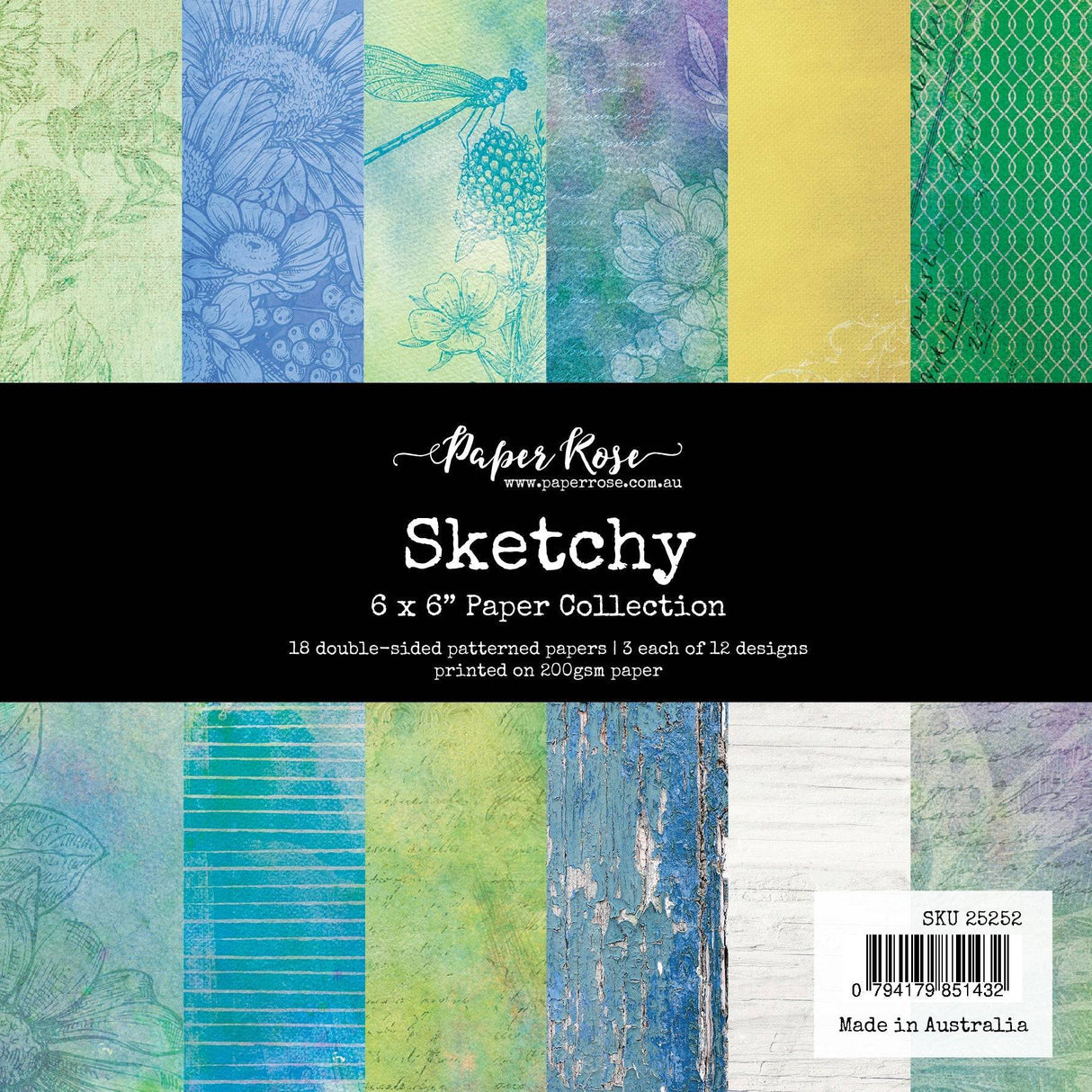 Sketchy 6x6 Paper Collection 25252 - Paper Rose Studio