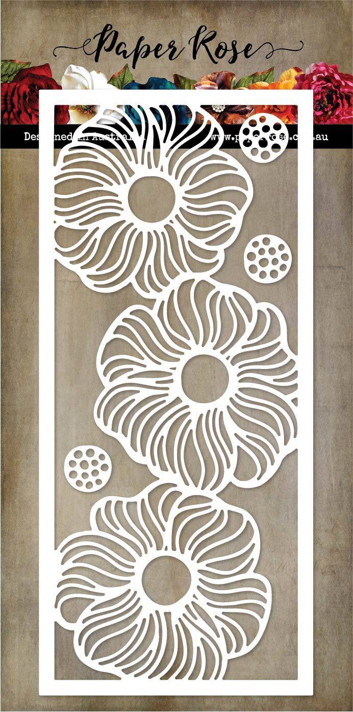 Slimline Zen Blooms Metal Cutting Die 21195 - Paper Rose Studio