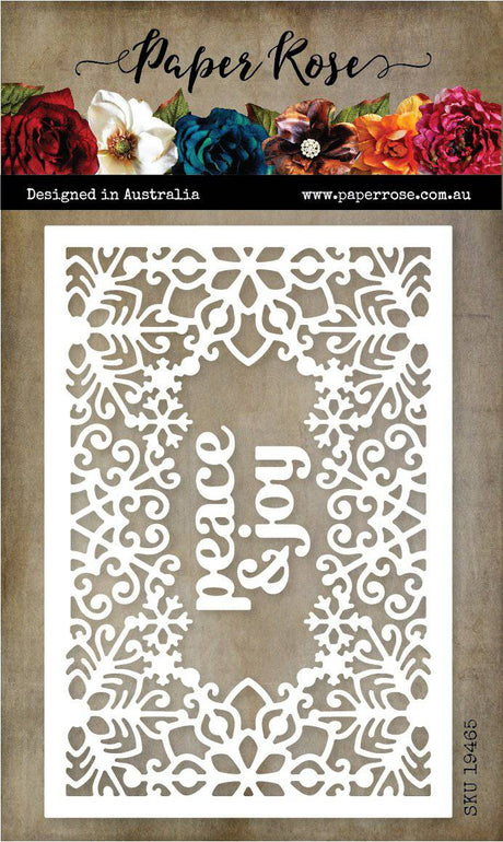 Snowflake Rectangle Frame Metal Die Set 19465 - Paper Rose Studio