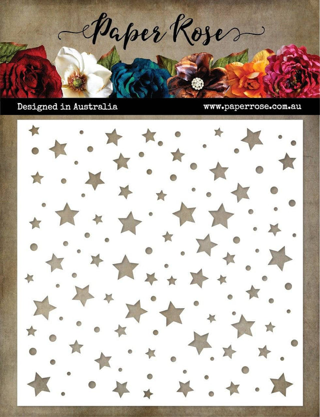 Stars & Spots 6x6" Stencil 18216 - Paper Rose Studio