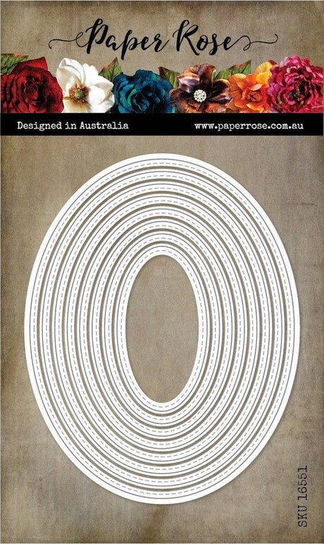 Stitched Ovals Metal Cutting Die 16551 - Paper Rose Studio