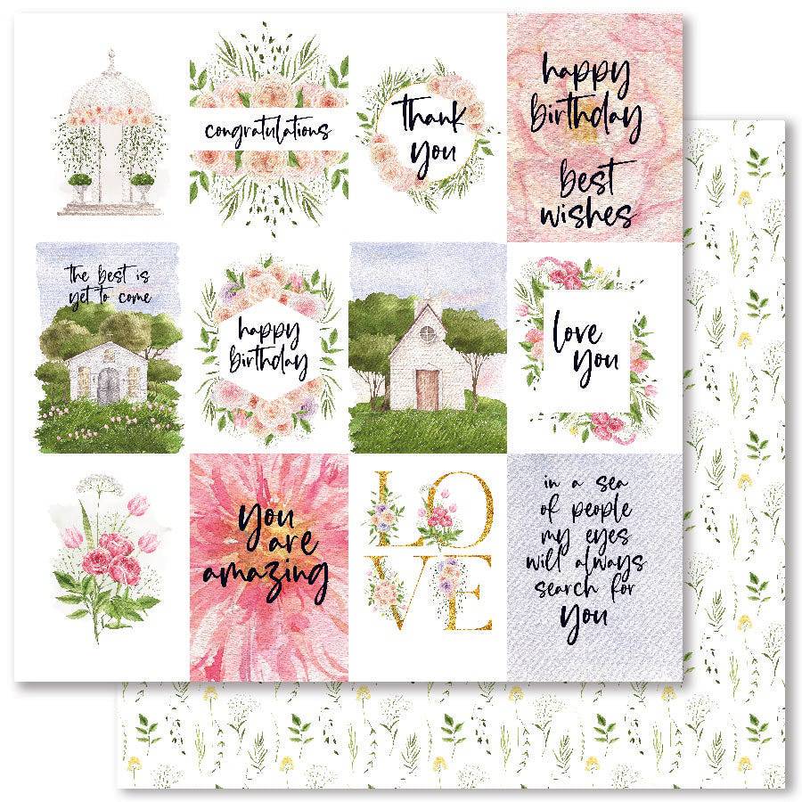 Summer Bouquet A 12x12 Paper (12pc Bulk Pack) 29137 - Paper Rose Studio