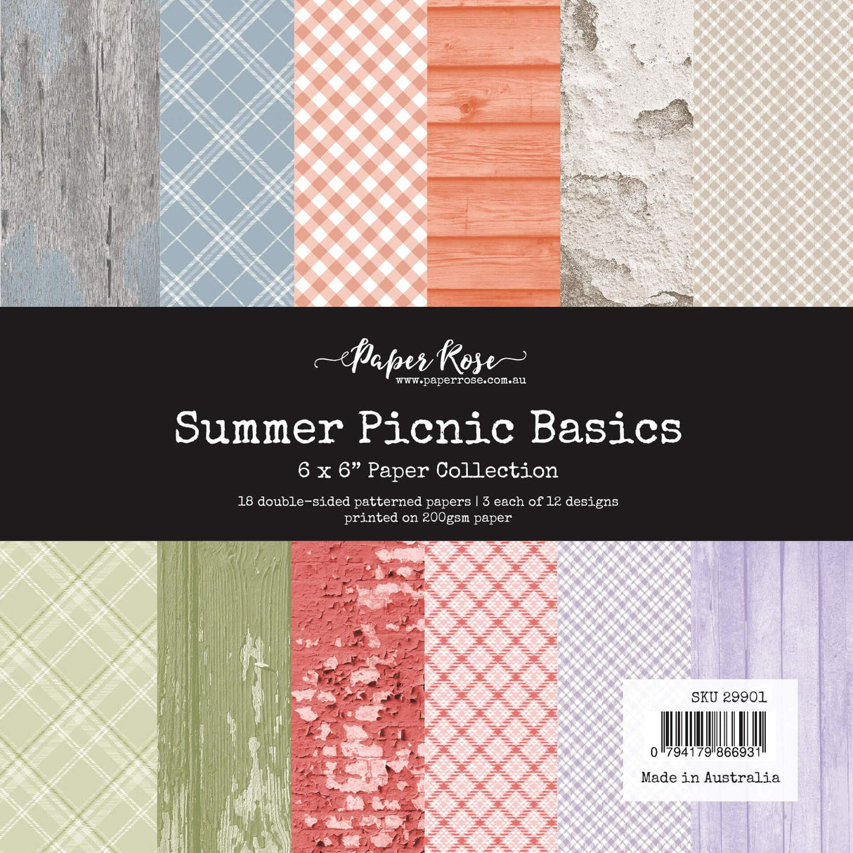 Summer Picnic Basics 6x6 Paper Collection 29901 - Paper Rose Studio