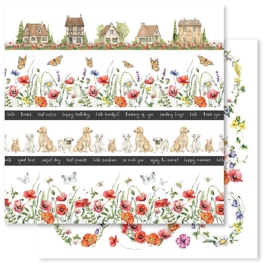 Summer Picnic D 12x12 Paper (12pc Bulk Pack) 29916 - Paper Rose Studio