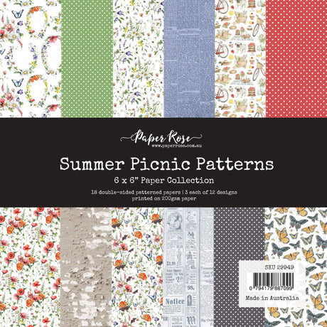 Summer Picnic Patterns 6x6 Paper Collection 29949 - Paper Rose Studio