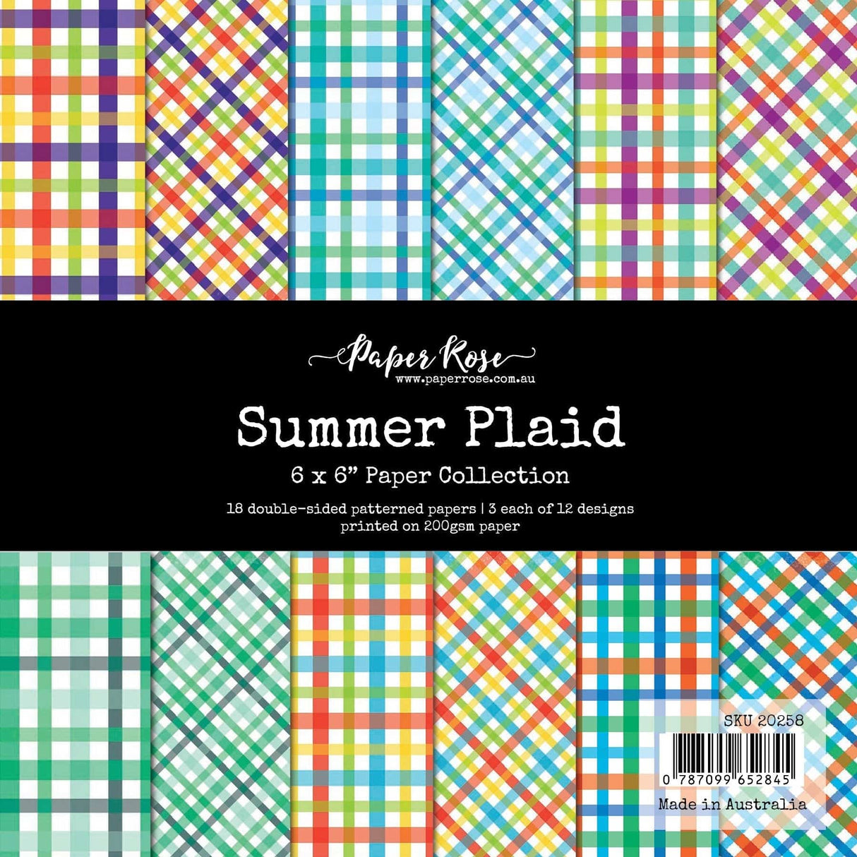 Summer Plaid 6x6 Paper Collection 20258 - Paper Rose Studio