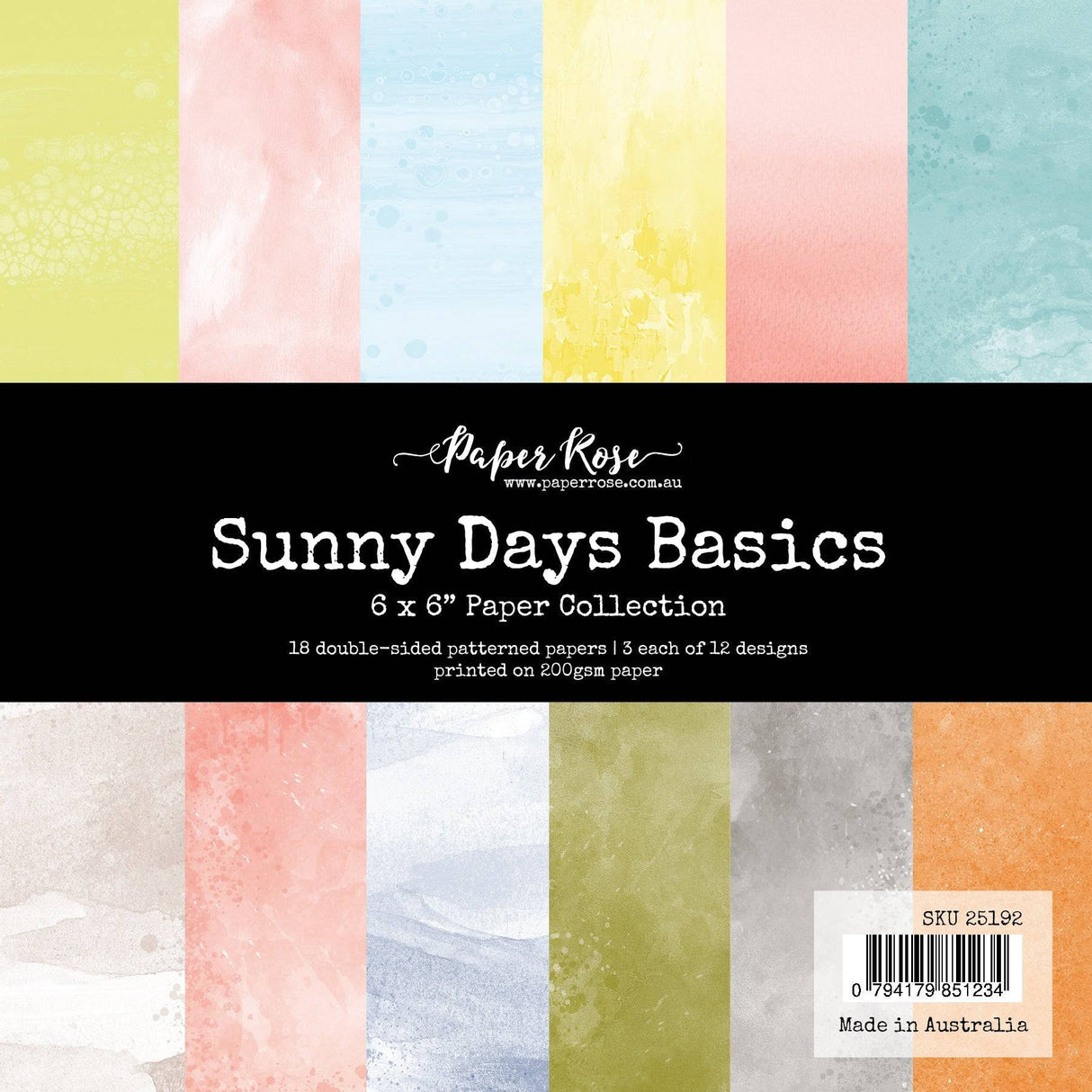 Sunny Days Basics 6x6 Paper Collection 25192 - Paper Rose Studio